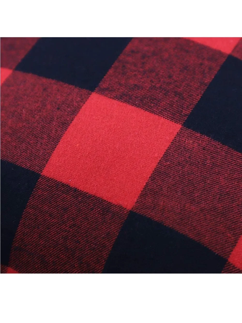 Buffalo Check Throw Pillow Pair - Red & Black 12x12” small covers only